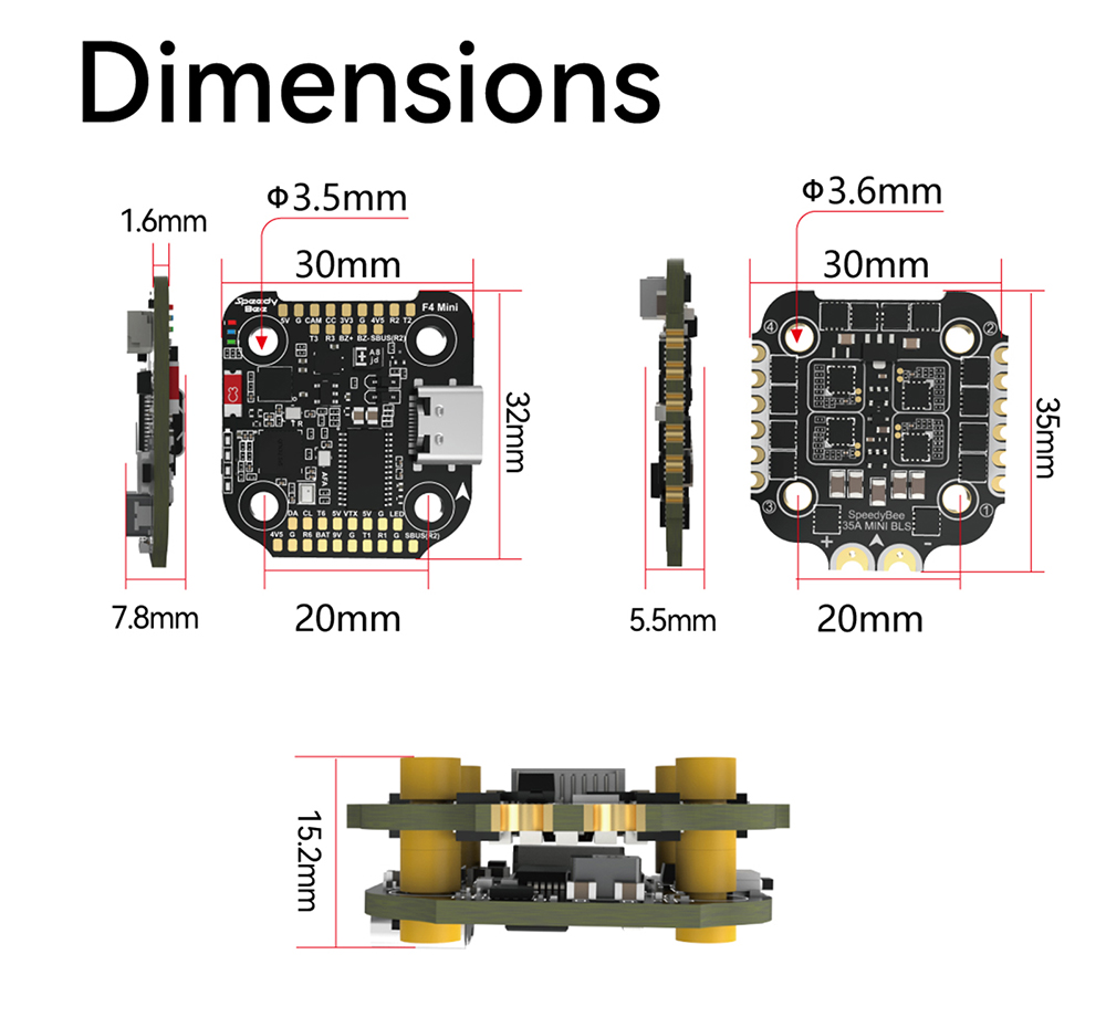 F405 MINI SpeedyBee F405 Mini  – обзор и цена Drone Racing Esc